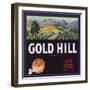 Gold Hill Brand - Porterville, California - Citrus Crate Label-Lantern Press-Framed Art Print