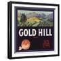 Gold Hill Brand - Porterville, California - Citrus Crate Label-Lantern Press-Framed Art Print