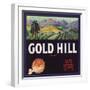 Gold Hill Brand - Porterville, California - Citrus Crate Label-Lantern Press-Framed Art Print