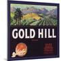 Gold Hill Brand - Porterville, California - Citrus Crate Label-Lantern Press-Mounted Art Print