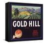 Gold Hill Brand - Porterville, California - Citrus Crate Label-Lantern Press-Framed Stretched Canvas