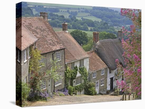 Gold Hill in June, Shaftesbury, Dorset, England, United Kingdom, Europe-Jean Brooks-Stretched Canvas