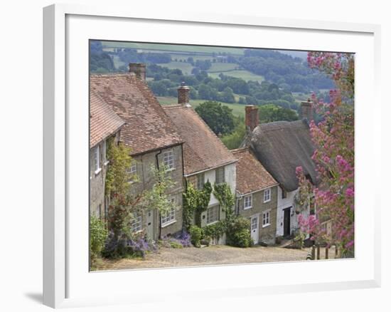 Gold Hill in June, Shaftesbury, Dorset, England, United Kingdom, Europe-Jean Brooks-Framed Photographic Print