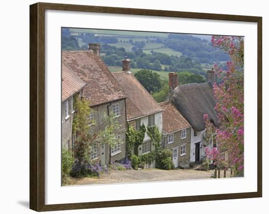 Gold Hill in June, Shaftesbury, Dorset, England, United Kingdom, Europe-Jean Brooks-Framed Photographic Print