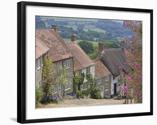 Gold Hill in June, Shaftesbury, Dorset, England, United Kingdom, Europe-Jean Brooks-Framed Photographic Print