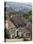 Gold Hill in June, Shaftesbury, Dorset, England, United Kingdom, Europe-Jean Brooks-Stretched Canvas