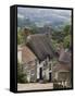 Gold Hill in June, Shaftesbury, Dorset, England, United Kingdom, Europe-Jean Brooks-Framed Stretched Canvas