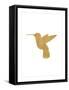Gold Hummingbird-Erin Clark-Framed Stretched Canvas