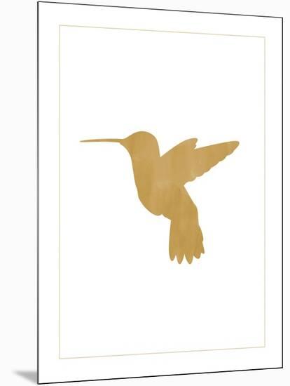 Gold Hummingbird-Erin Clark-Mounted Giclee Print