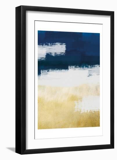 Gold Indigo Shuffle 2-Marcus Prime-Framed Art Print