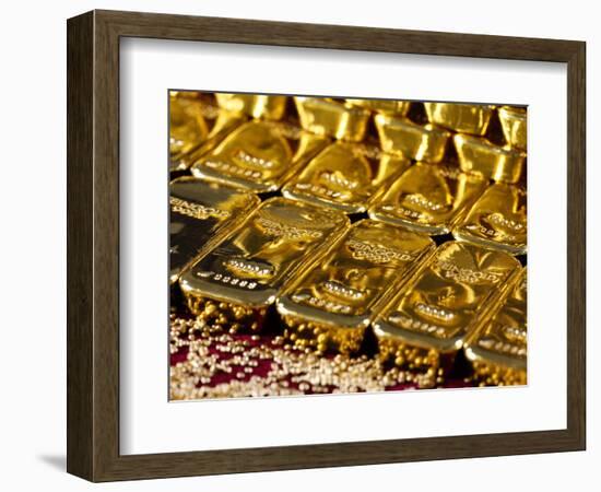 Gold Ingots, Frankfurt, Germany, Europe-Hans Peter Merten-Framed Photographic Print