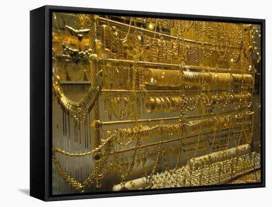 Gold Jewellery for Sale in Souq, Damascus, Syria, Middle East-Alison Wright-Framed Stretched Canvas