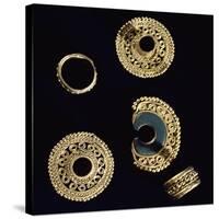 Gold Jewelry Originating from Ecuador-null-Stretched Canvas