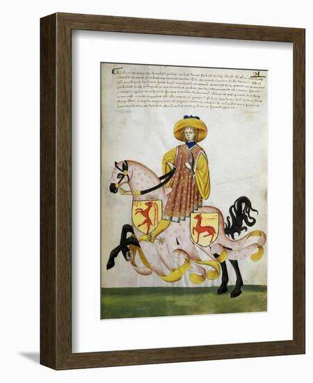 Gold Knight and Pink Horse: Capodilista Codex-null-Framed Giclee Print