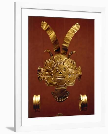 Gold-Leaf Breastplate Embossed and Hammered, Originating from Calima-null-Framed Giclee Print