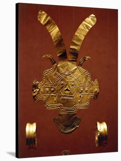 Gold-Leaf Breastplate Embossed and Hammered, Originating from Calima-null-Stretched Canvas