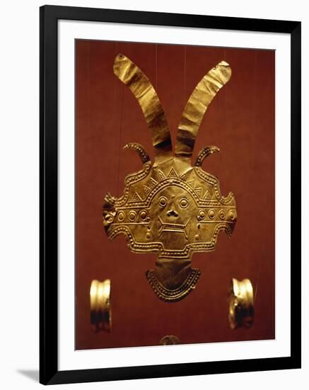 Gold-Leaf Breastplate Embossed and Hammered, Originating from Calima-null-Framed Giclee Print