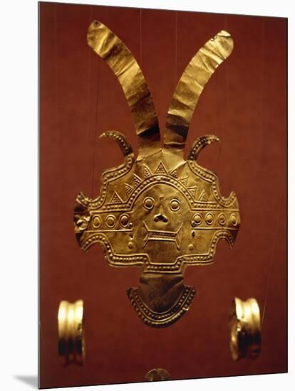 Gold-Leaf Breastplate Embossed and Hammered, Originating from Calima-null-Mounted Giclee Print