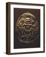 Gold-Leaf Breastplate Showing Anthropomorphic Figures and Two Heraldic Animals-null-Framed Giclee Print