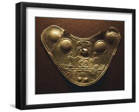 Gold-Leaf Breastplate Showing Anthropomorphic Figures and Two Heraldic Animals-null-Framed Giclee Print