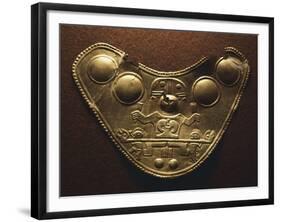 Gold-Leaf Breastplate Showing Anthropomorphic Figures and Two Heraldic Animals-null-Framed Giclee Print