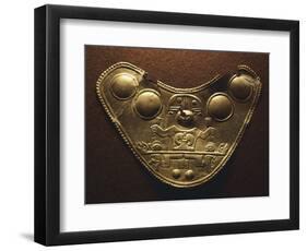 Gold-Leaf Breastplate Showing Anthropomorphic Figures and Two Heraldic Animals-null-Framed Giclee Print