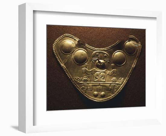 Gold-Leaf Breastplate Showing Anthropomorphic Figures and Two Heraldic Animals-null-Framed Giclee Print