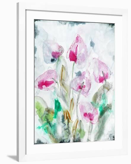 Gold leaf Cyclamen 1-Li Bo-Framed Giclee Print