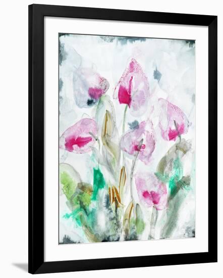 Gold leaf Cyclamen 1-Li Bo-Framed Giclee Print