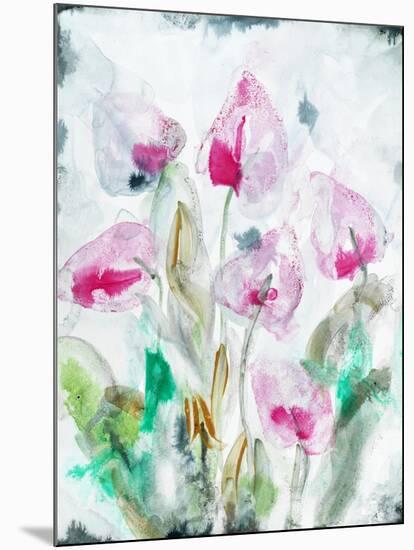 Gold leaf Cyclamen 1-Li Bo-Mounted Giclee Print