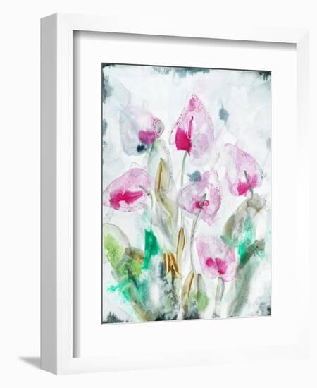 Gold leaf Cyclamen 1-Li Bo-Framed Giclee Print