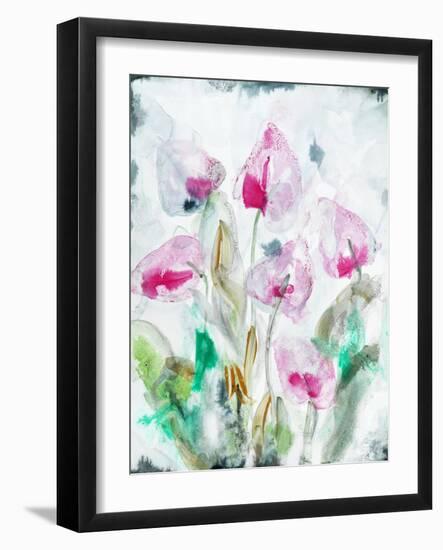 Gold leaf Cyclamen 1-Li Bo-Framed Giclee Print