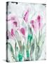 Gold leaf Cyclamen 2-Li Bo-Stretched Canvas