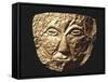 Gold Leaf Funerary Mask Originating from Pimampiro in Sierra-null-Framed Stretched Canvas