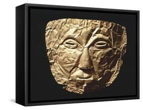 Gold Leaf Funerary Mask Originating from Pimampiro in Sierra-null-Framed Stretched Canvas