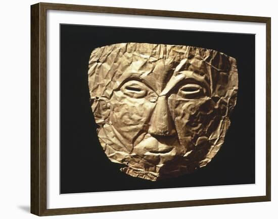 Gold Leaf Funerary Mask Originating from Pimampiro in Sierra-null-Framed Giclee Print