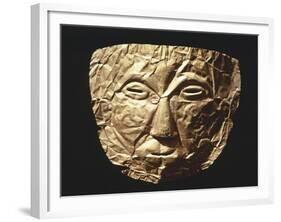 Gold Leaf Funerary Mask Originating from Pimampiro in Sierra-null-Framed Giclee Print