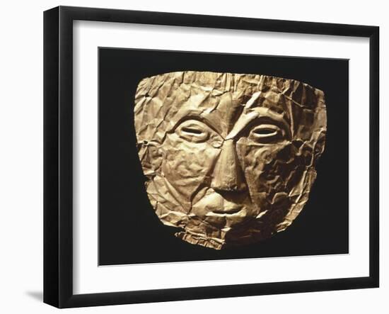 Gold Leaf Funerary Mask Originating from Pimampiro in Sierra-null-Framed Giclee Print