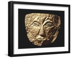 Gold Leaf Funerary Mask Originating from Pimampiro in Sierra-null-Framed Giclee Print