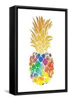 Gold Leaf Pineapple Mate-OnRei-Framed Stretched Canvas