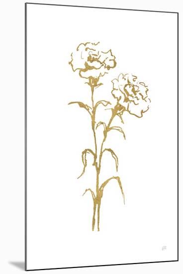Gold Line Carnation II-Chris Paschke-Mounted Art Print