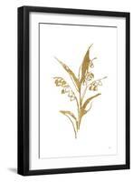 Gold Line Lily of the Valley I-Chris Paschke-Framed Art Print