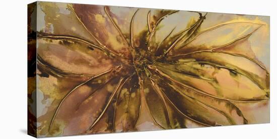 Gold Lotus I-Caroline Ashwood-Stretched Canvas