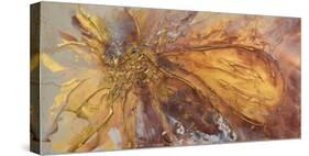 Gold Lotus II-Caroline Ashwood-Stretched Canvas