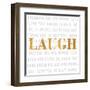 Gold Love Type II (Laugh)-SD Graphics Studio-Framed Art Print