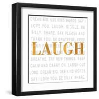 Gold Love Type II (Laugh)-SD Graphics Studio-Framed Art Print