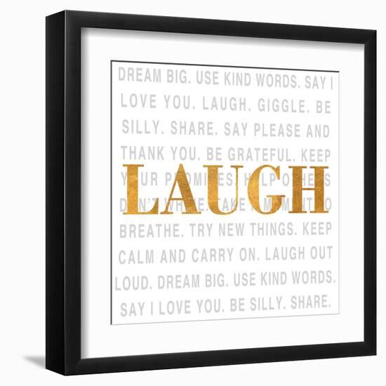 Gold Love Type II (Laugh)-SD Graphics Studio-Framed Art Print