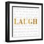 Gold Love Type II (Laugh)-SD Graphics Studio-Framed Art Print