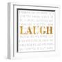 Gold Love Type II (Laugh)-SD Graphics Studio-Framed Art Print