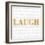 Gold Love Type II (Laugh)-SD Graphics Studio-Framed Art Print